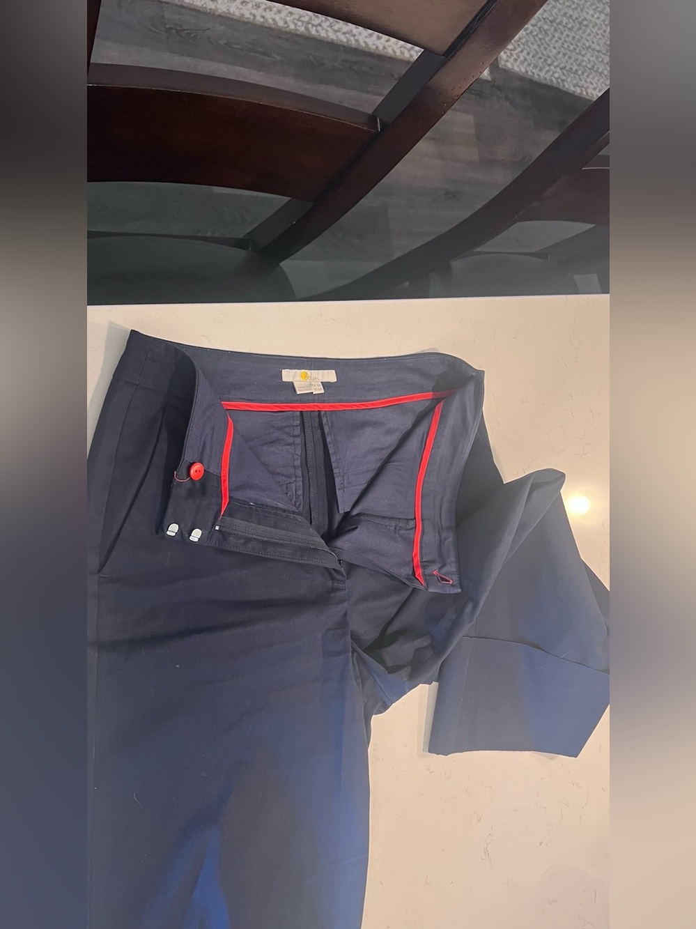 Boden Navy Cropped Dress Pants size 4 - Picture 6 of 9